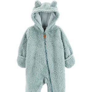 🐻💫Carter's Sherpa Pram Bearsuit 6M in Baby Blue